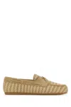 Miu Miu Suede Loafers Eyelet Detailing Moc Toe