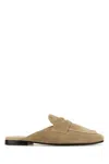 MIU MIU BEIGE SUEDE SLIPPERS