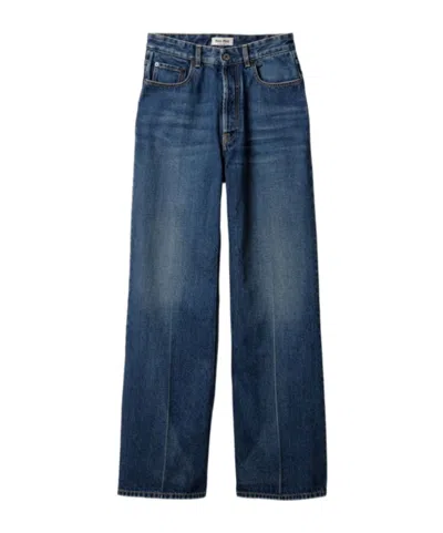 MIU MIU MIU MIU HIGH-WAIST WIDE-LEG JEANS