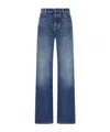 Miu Miu Belt Loop Jeans In Blue