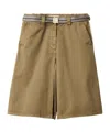 Miu Miu Logo Embroidered Mini Skirt In Green