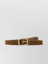 Miu Miu Belt Suede Gold-tone Buckle In Brown