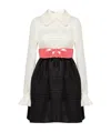 Miu Miu Belted Short Dress In Black