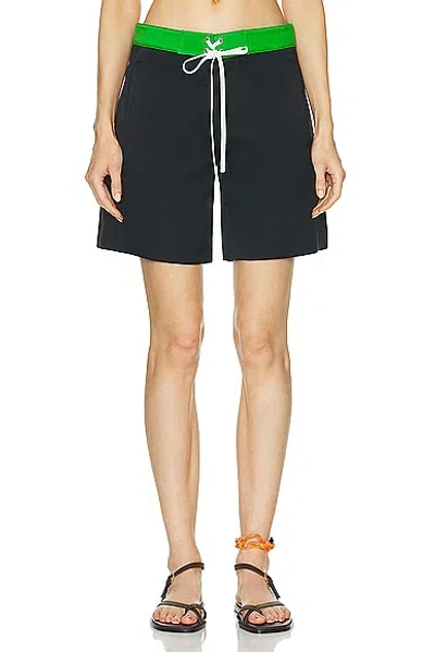 Miu Miu Raso Silk-blend Shorts In Black