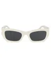 Miu Miu Womens White Mu 09ws Rectangle-frame Acetate Sunglasses In White