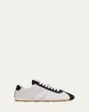 Miu Miu Women Plume Leather And Suede Sneakers In White