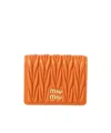 Miu Miu Bifold Wallet In Gold
