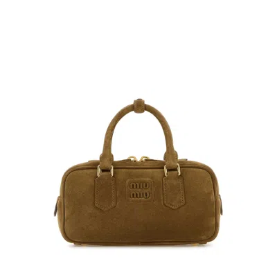 MIU MIU MIU MIU BISCUIT SUEDE ARCADIE HANDBAG