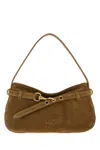 Miu Miu Biscuit Suede Avenue Shoulder Bag In Brown