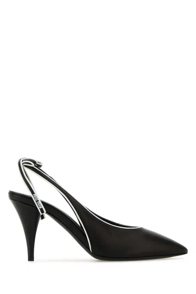 Miu Miu Black Leather Pumps