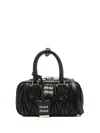 Miu Miu Black Arcadie Duffle Bag In Black