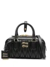Miu Miu Black Arcadie Handbag In Black