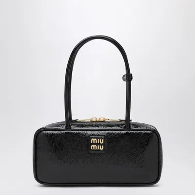 Miu Miu Black Beau Bag In Naplak Patent Leather Women