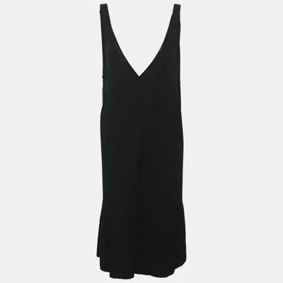 Pre-owned Miu Miu Black Black Jersey Sleeveless Mini Dress L