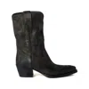 Miu Miu Round-head Short Boots In Black
