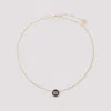 Miu Miu Adjustable Chain Necklace With Pendant Detail