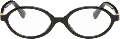 Miu Miu Black 'breaking The Rules' Oval Glasses