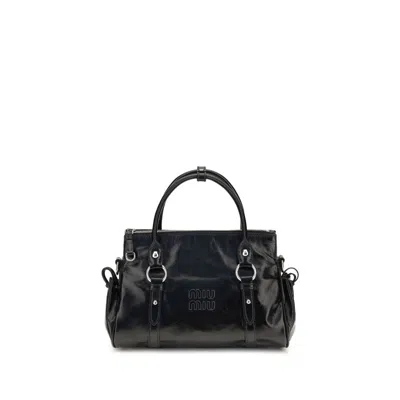 Miu Miu Black Calf Leather Bos Taurus Handbag