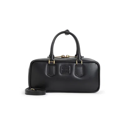 Miu Miu Black Calf Leather Shoulder Bag
