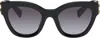 Miu Miu Black Cat-eye Gradient Sunglasses In Black