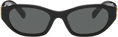 Miu Miu Black Classic Subtle Cateye Sunglasses