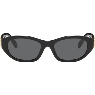 Miu Miu Black Classic Subtle Cateye Sunglasses
