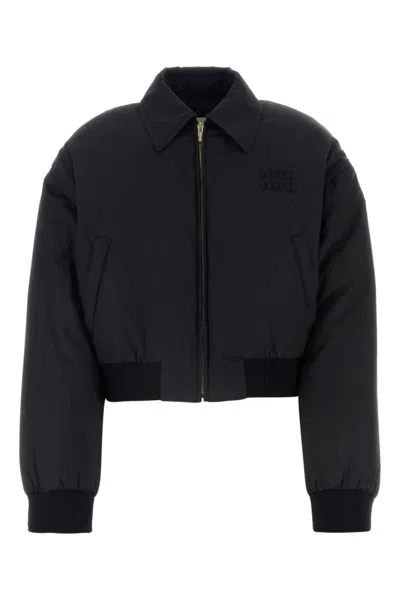 MIU MIU BLACK COTTON DOWN JACKET