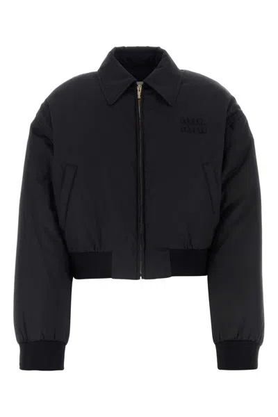 MIU MIU BLACK COTTON DOWN JACKET