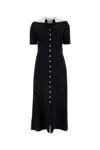 Miu Miu Crystal-embellished Crepe Flared Dress