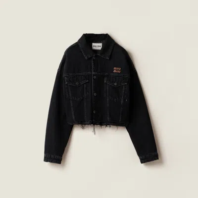 MIU MIU BLACK DENIM JACKET