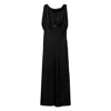 Miu Miu Envers Satin Sleeveless Ankle-length Dress In Black