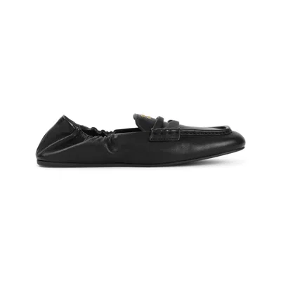 Miu Miu Black Lamb Leather Loafers