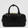 Miu Miu Black Leather Arcadie Crossbody Bag In Black