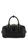 Miu Miu Smooth Shoulder Bag Adjustable Strap In Black