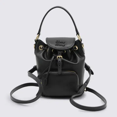 Miu Miu Black Leather Backpack