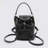 Miu Miu Black Leather Backpack In Black