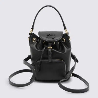 Miu Miu Black Leather Backpack