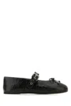 Miu Miu Leather Mary Jane Ballerina Flats