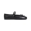 Miu Miu Leather Mary Jane Ballerina Flats