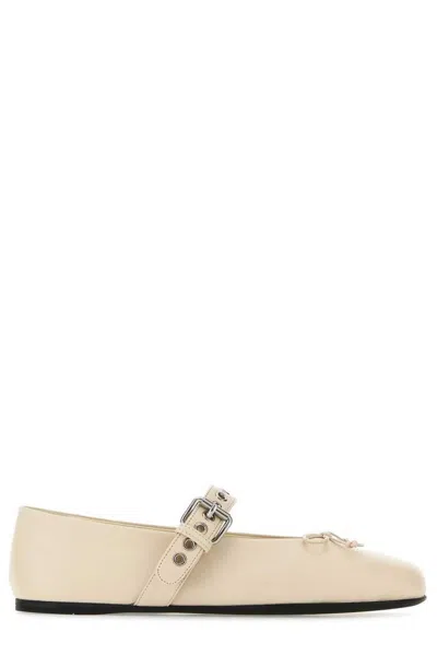 Miu Miu Black Leather Ballerinas