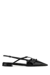 Miu Miu Women Patent Leather Slingback Ballerina Flats