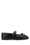 Miu Miu Leather Mary Jane Ballerina Flats