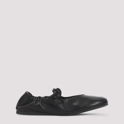 Miu Miu Black Leather Ballet Flats