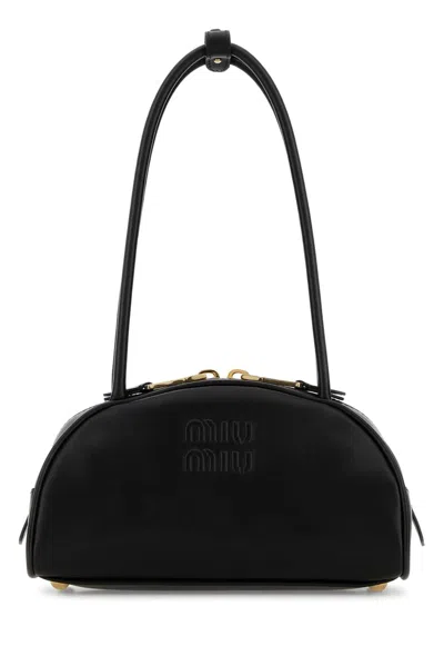 Miu Miu Black Leather Beau Shoulder Bag