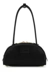 Miu Miu Black Calf Leather Bos Taurus Shoulder Bag In Black