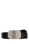 Miu Miu Leather Belt Adjustable Rectangular Buckle