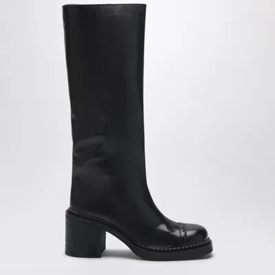 Miu Miu Black Leather Boots