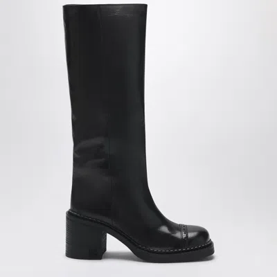 Miu Miu Black Leather Boots