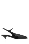 Miu Miu Black Leather Brogue Pumps In Neroavorio