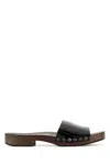 Miu Miu Studded Detail Wooden Sole Clogs